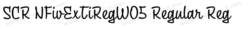 SCR NFivExTiRegW05 Regular Regular字体转换